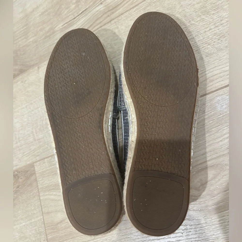 Michael Kors Glittery Silver Espadrilles